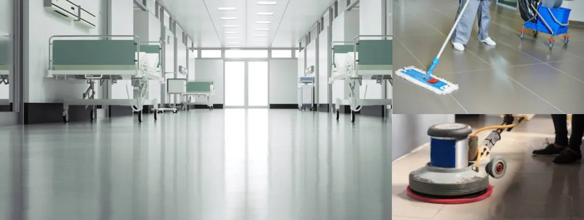 Marble floor polishing in Hospitals